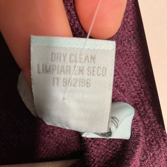 CELESTE WOOL/CASHMERE BURGUNDY/GREY WRAP SWEATER PONCHO ONE SIZE‎ - Picture 5 of 9